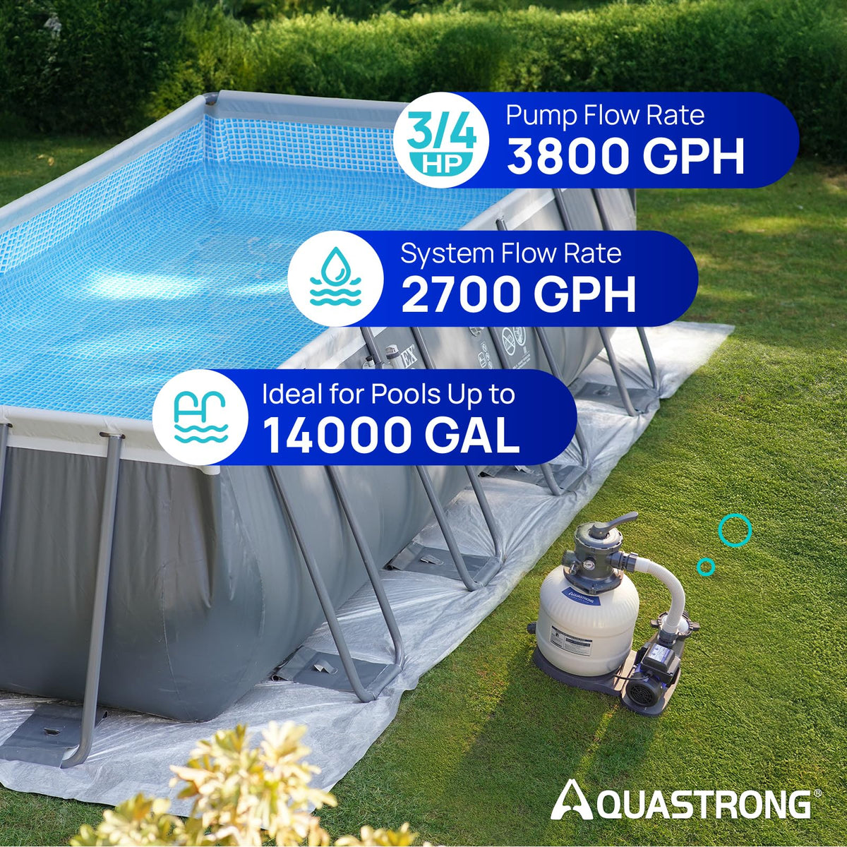 AQUASTRONG 6-way valve close-up with multiple settings