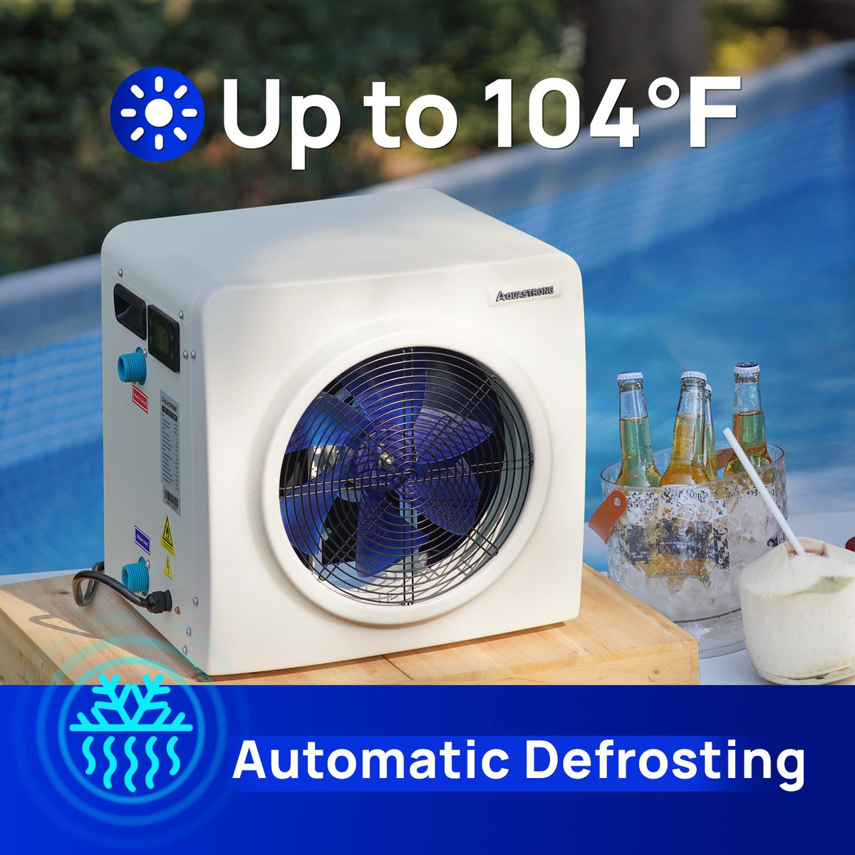 AQUASTRONG auto-defrost system eliminating ice buildup automatically