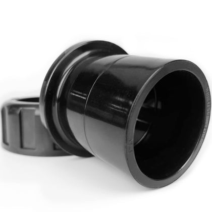 Aquastrong pool pump adapter with 1.5 inch PVC connection, two-piece set ready for installation