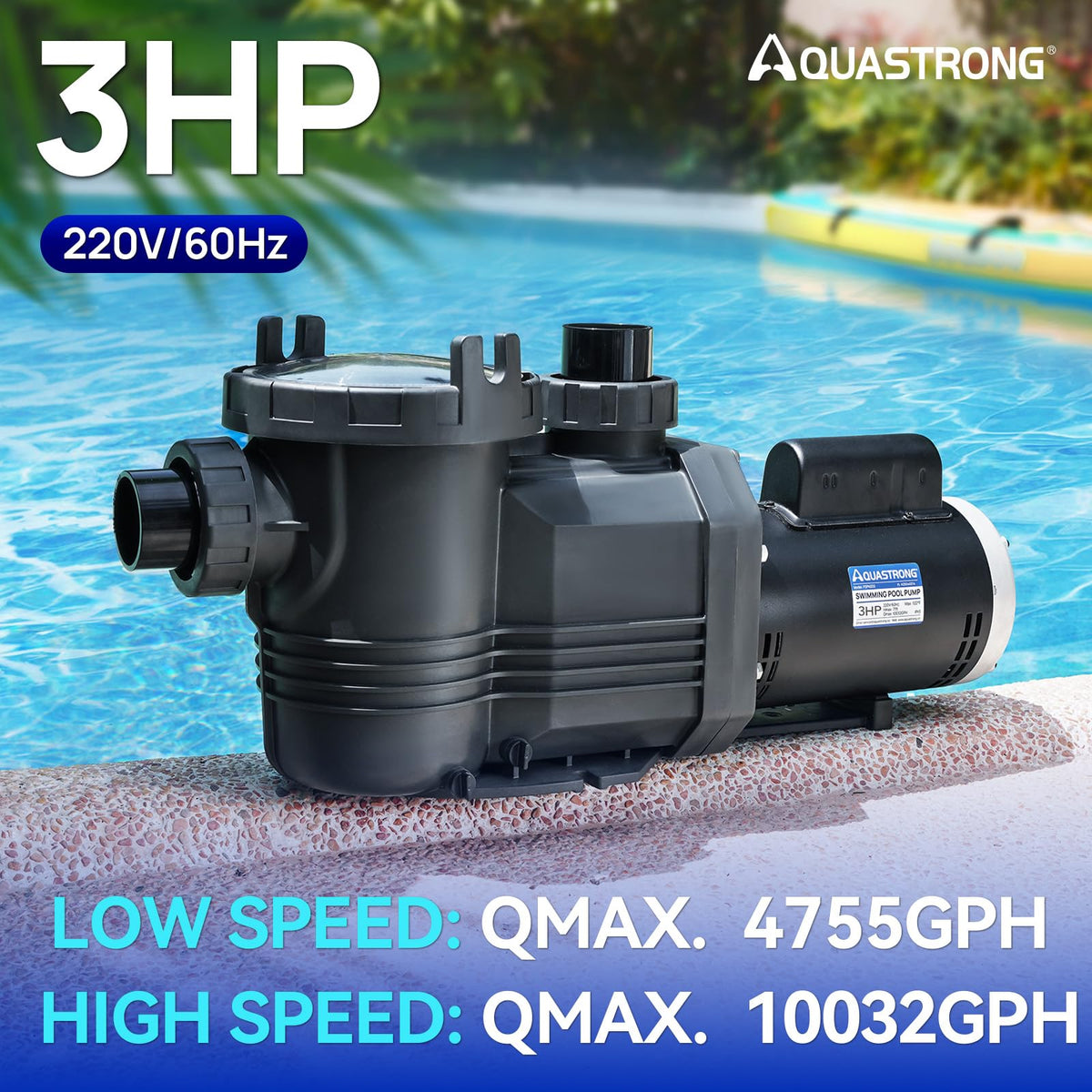 AQUASTRONG dual-speed control lever close-up highlighting flexible flow options