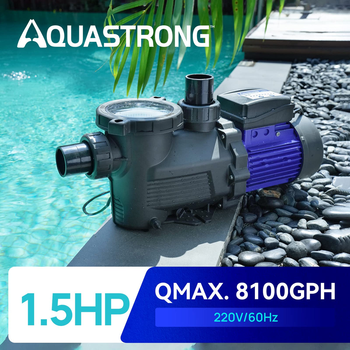 AQUASTRONG ETL-certified motor for safety and durable performance