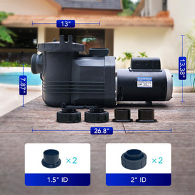 AQUASTRONG pump installation for in-ground or above-ground pools.