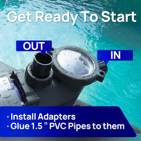 Aquastrong pump installed in an above-ground setup for versatile placement
