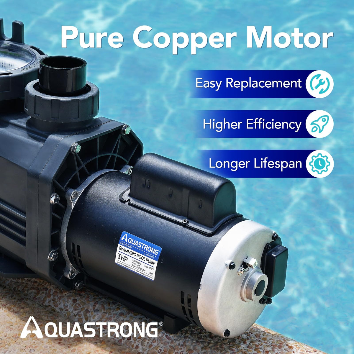 AQUASTRONG one-point-five-inch adapter supports common connections.