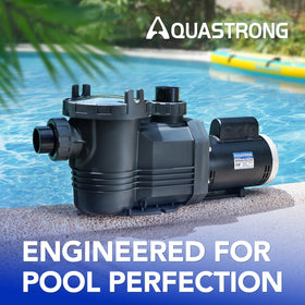 AQUASTRONG self-priming system enables quick pool circulation.