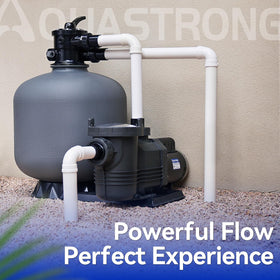 Quiet operation mode reduces poolside noise with reliable support.
