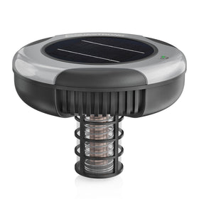 AQUASTRONG solar pool ionizer in pool setup for easy, chlorine-reduced maintenance.