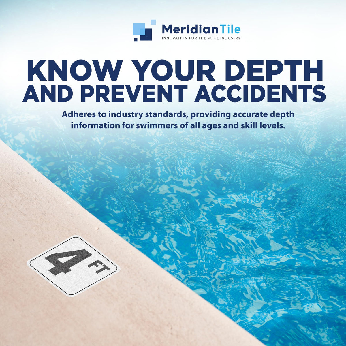 Aquatic Custom Tile USA-made signage: built to last in outdoor pool environments.