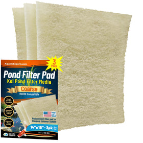 Aquatic Experts beige coarse pond filter pad close-up texture showing filter surface