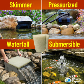 Aquatic Experts beige pond filter pad cut to fit for versatile installations