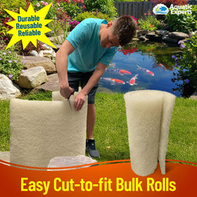 Aquatic Experts durable pond filter pad resists tearing for long-term use
