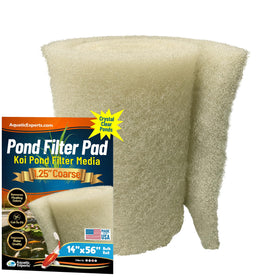Aquatic Experts beige coarse pond filter pad closeup texture for debris capture