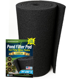 Aquatic Experts Classic Koi Pond Filter Pad Coarse bulk roll in use for clear water filtration.