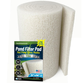 Aquatic Experts classic koi pond filter pad white bulk roll; 1 inch thick for clear water.