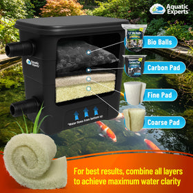Aquatic Experts cream pond filter pad proudly made in the USA