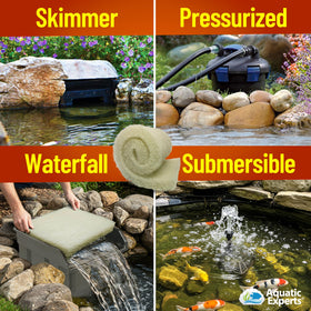 Aquatic Experts durable reusable pond filter pad resists tearing