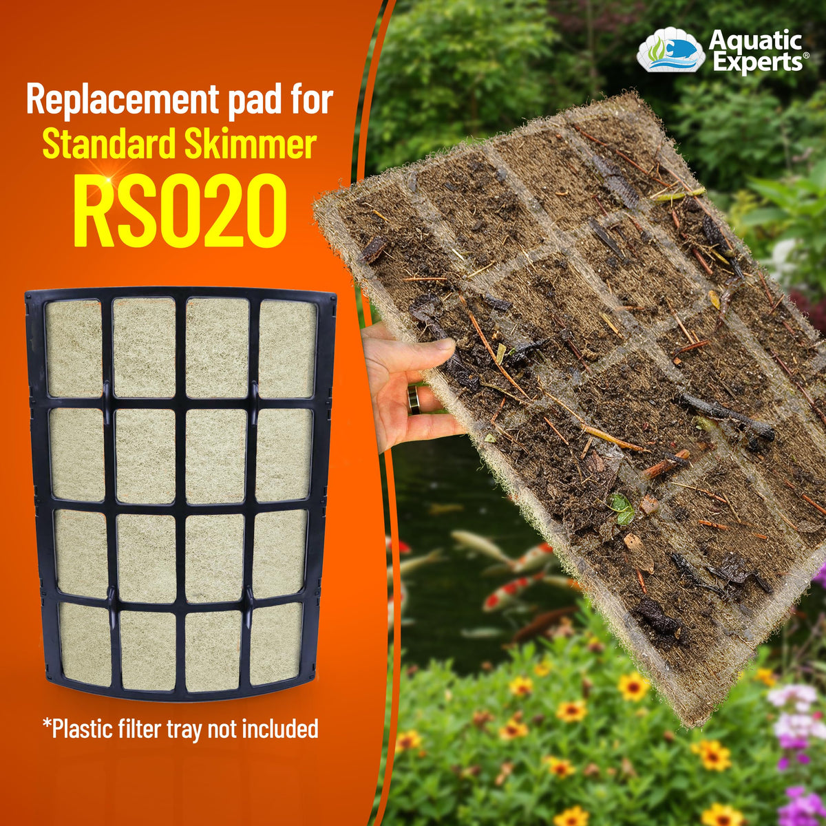 Aquatic Experts filter pad texture close-up for koi pond filtration
