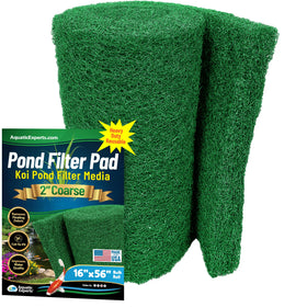 Aquatic Experts green coarse pond filter pad 2 inch thick in roll form for koi ponds.