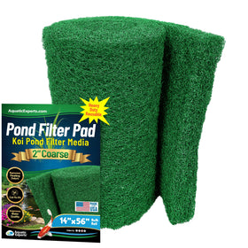 Aquatic Experts Green pond filter pad—2 inch thick for strong water flow.