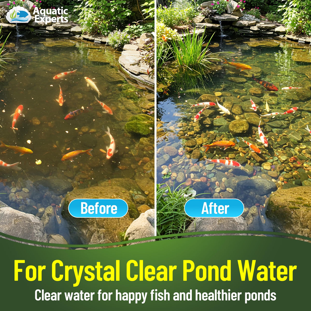 Latex-coated durable filter pad withstanding outdoor pond use.