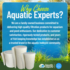 USA-made Aquatic Experts filter pad ensuring safe koi pond filtration.