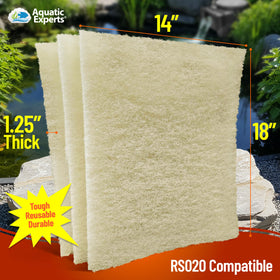 Aquatic Experts USA-made label on pond filter pad