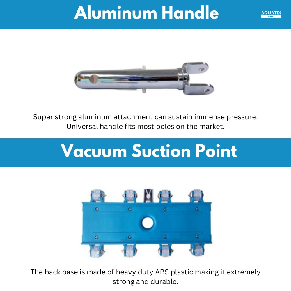 Aluminum handle provides durability and lightweight handling during cleanups.