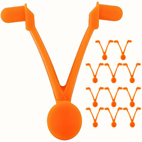 Aquatix Pro butterfly V clips 12-pack on display, universal fit for pool tools.