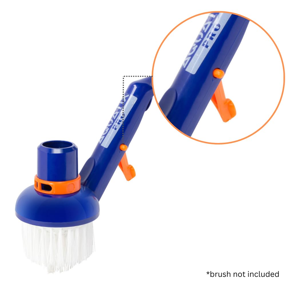 Aquatix Pro butterfly V clips universal fit shown on skimmer net.