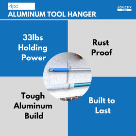Aquatix Pro hanger beside fence or deck for versatile storage
