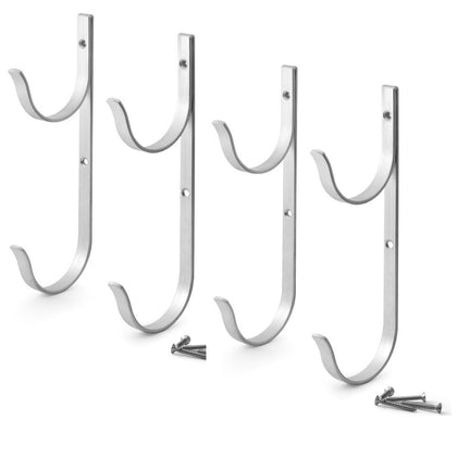 Aquatix Pro pool pole hanger 4pc set mounted for organized pool tools