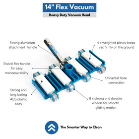 Swivel design reduces snagging while maneuvering around obstacles.