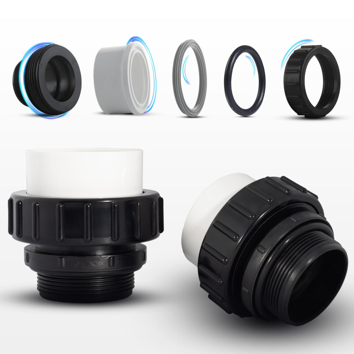 Aquatonics high-temp joints 2-pack for a secure pool pump union.