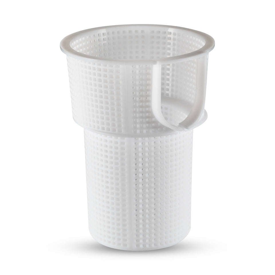 Aquatonics 355667 pump basket in front view shows durable construction.