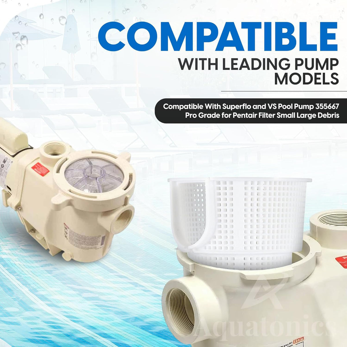 Aquatonics 355667 heavy-duty plastic ensures long-lasting pool protection.