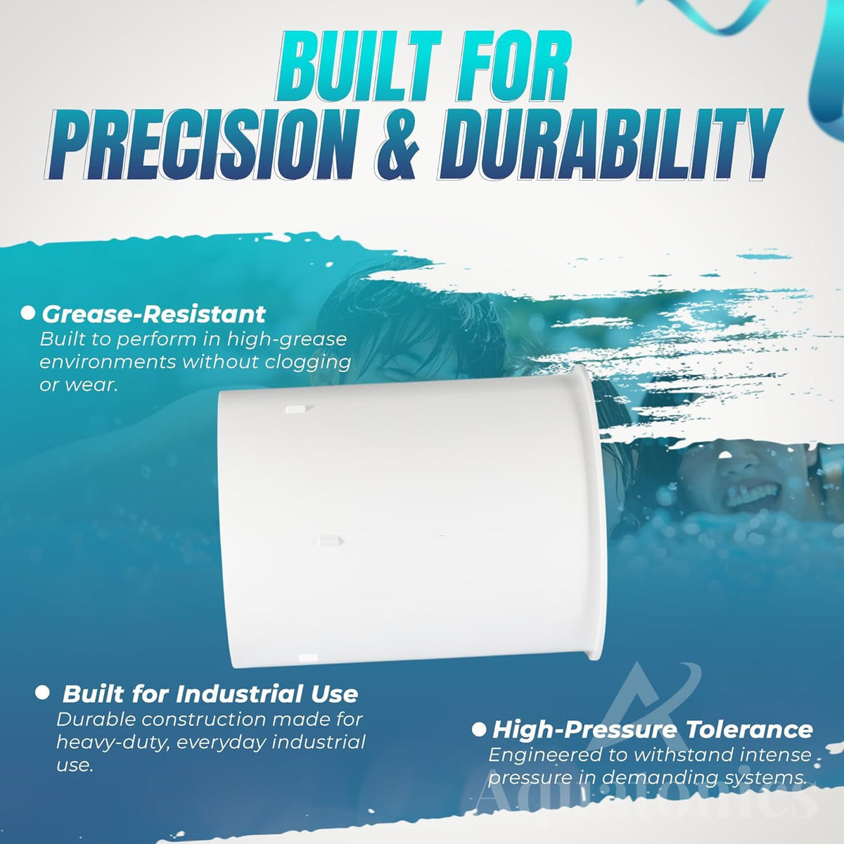 Aquatonics R38013B smooth skimming action with the top edge above waterline.