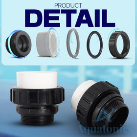Aquatonics slip socket end designed for 2-inch PVC pipes.