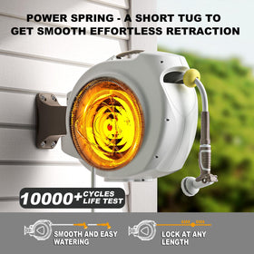 AQUAZILLA 180-degree swivel bracket increases reach around corners for efficient irrigation.