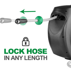 AQUAZILLA 6ft leader hose included for flexible reach during setup.