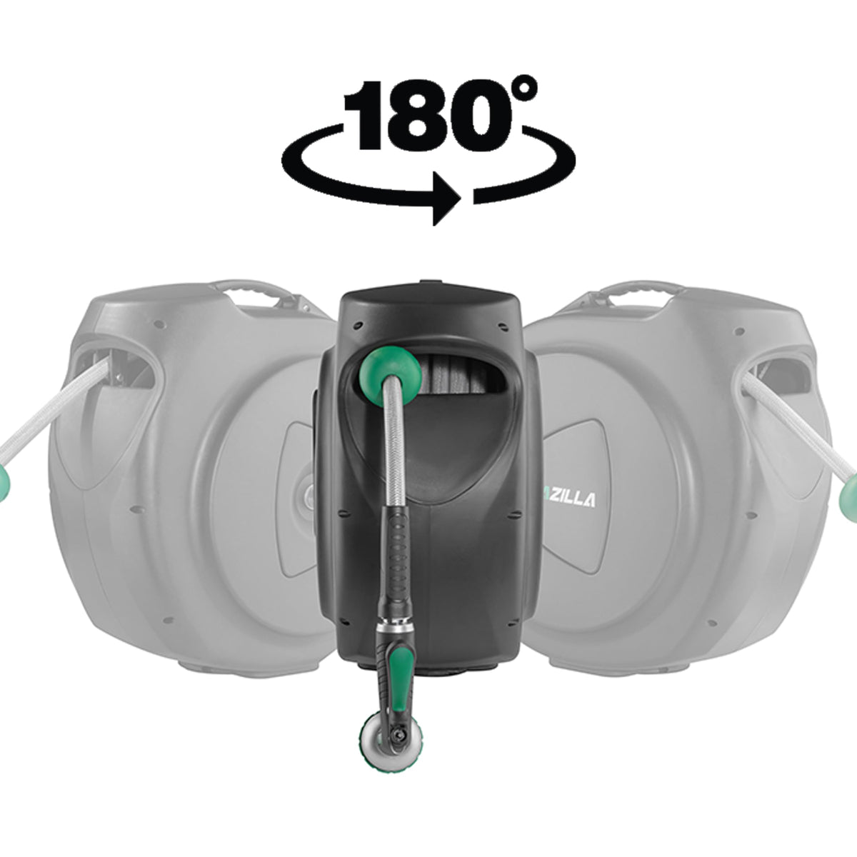 AQUAZILLA front hose guide with non-snag rollers to prevent abrasion.