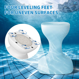Aquenelle pool stool beside the poolside, ready for all-weather outdoor use.
