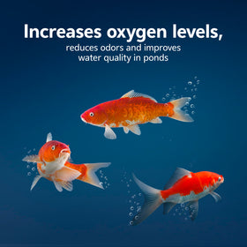Aqueon PURE Sludge Bomb creates clarifying effect in pond water.