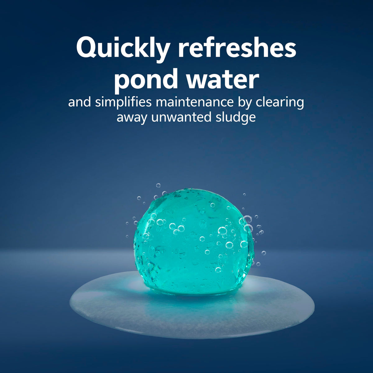 Aqueon PURE Sludge Bomb dissolving action begins in water.