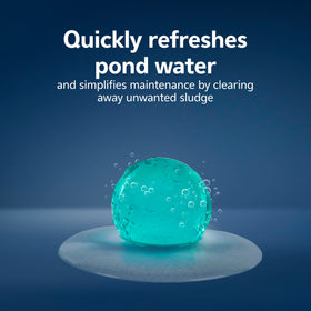 Aqueon PURE Sludge Bomb dissolving action begins in water.