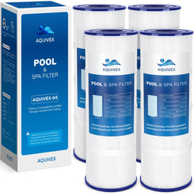 AQUIVEX CCP320 cartridge package demonstrates compatibility and 320 sq ft filtration capacity