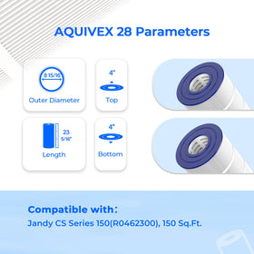 AQUIVEX CS150 end caps structure for durability under pressure