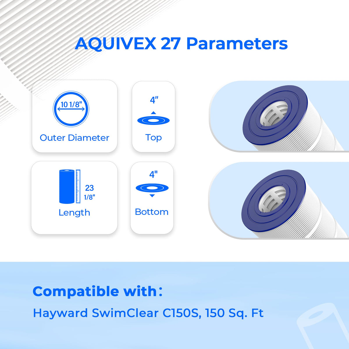 AQUIVEX CX150XRE trilobal fibers boost capacity with low resistance.