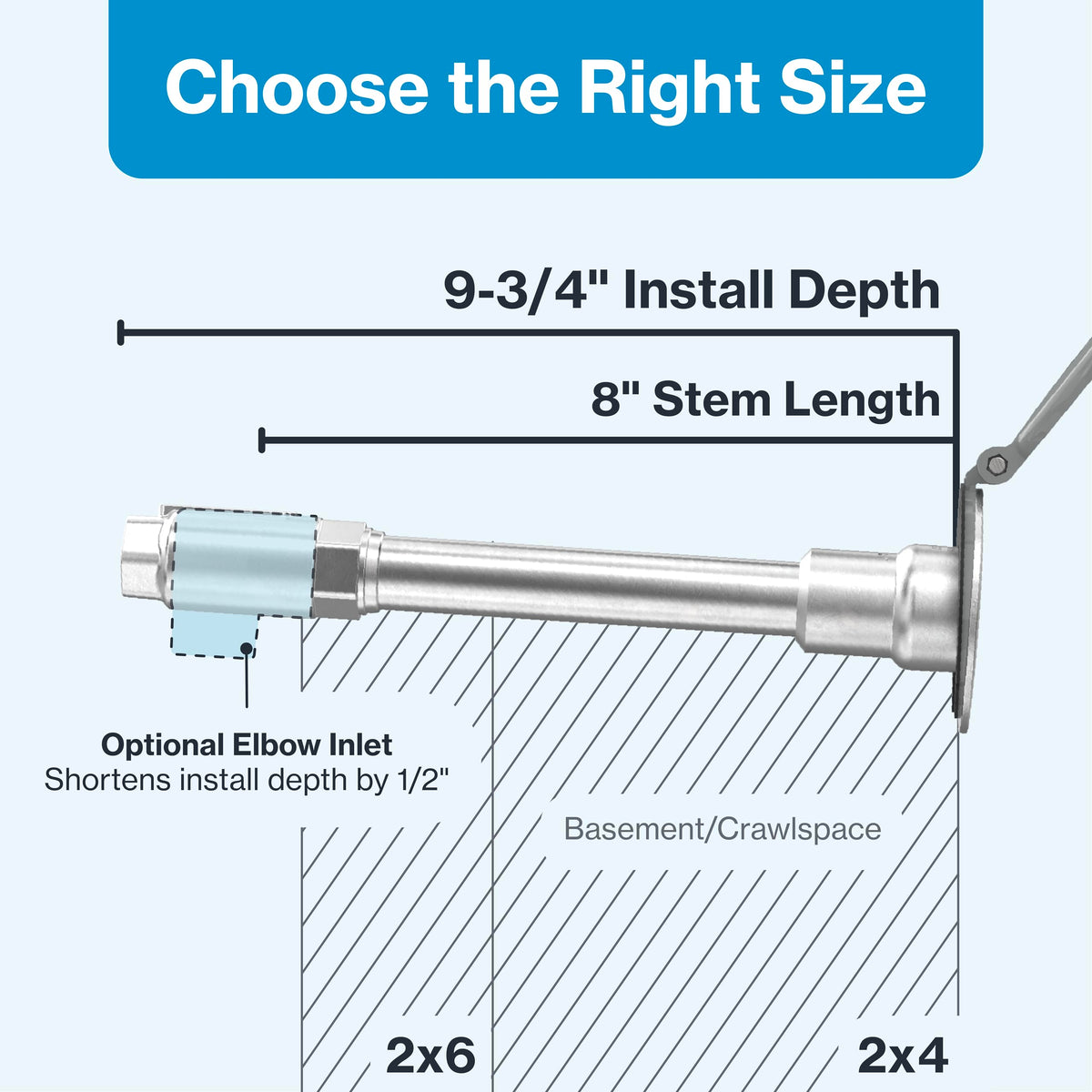 Aquor frost-proof flush wall hose bib with concealed exterior design
