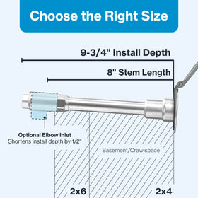 Aquor frost-proof flush wall hose bib with concealed exterior design