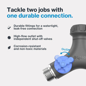 Aquor Garden Hose Y-Splitter leak-proof-seal ensures drip-free operation across cycles.